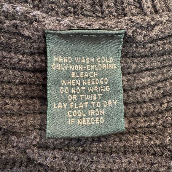 Lauren Ralph Lauren Gray Ribbed Knit Cardigan Sweater Womens Size Medium (SU) - Picture 5 of 5